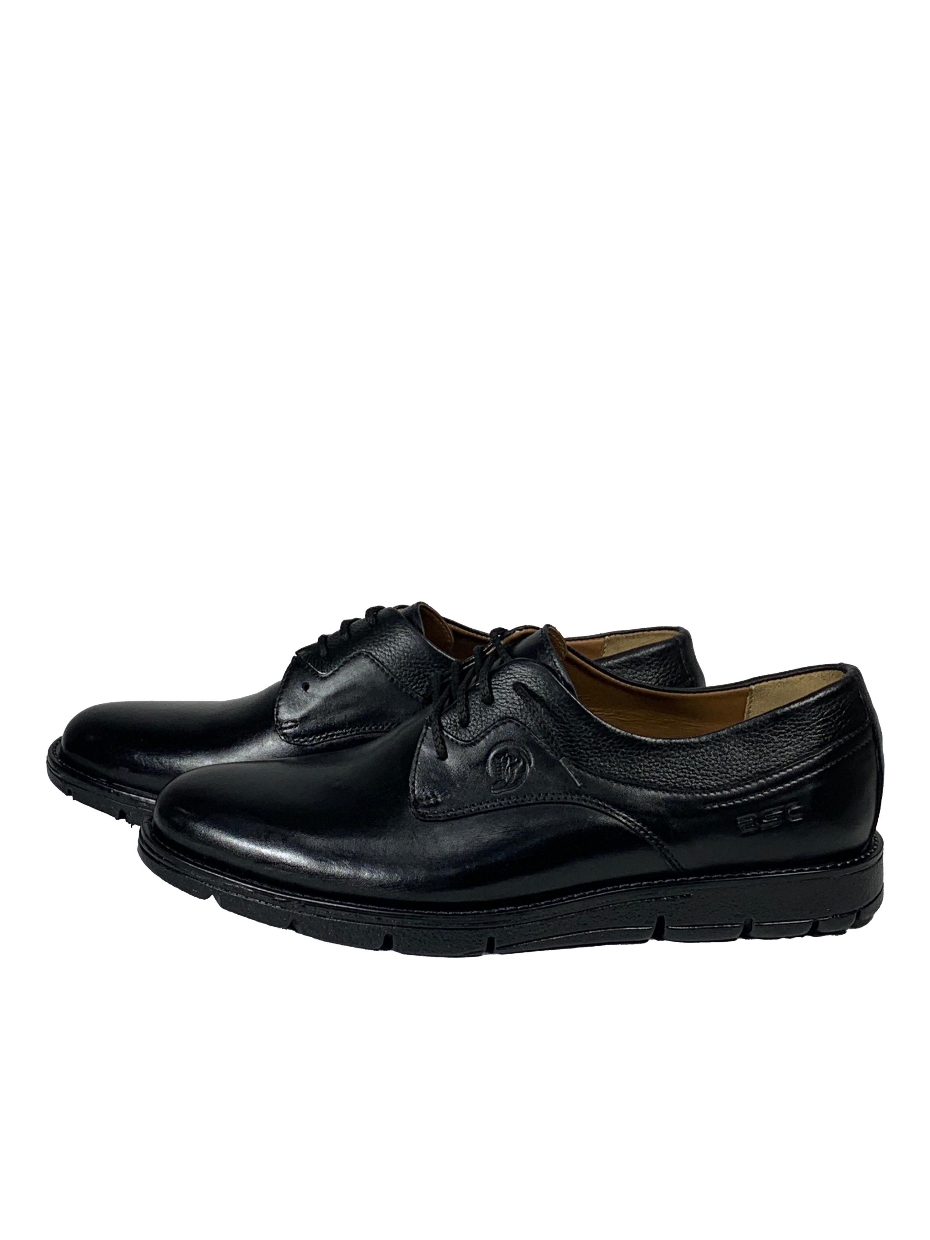 Pure Black Leather
