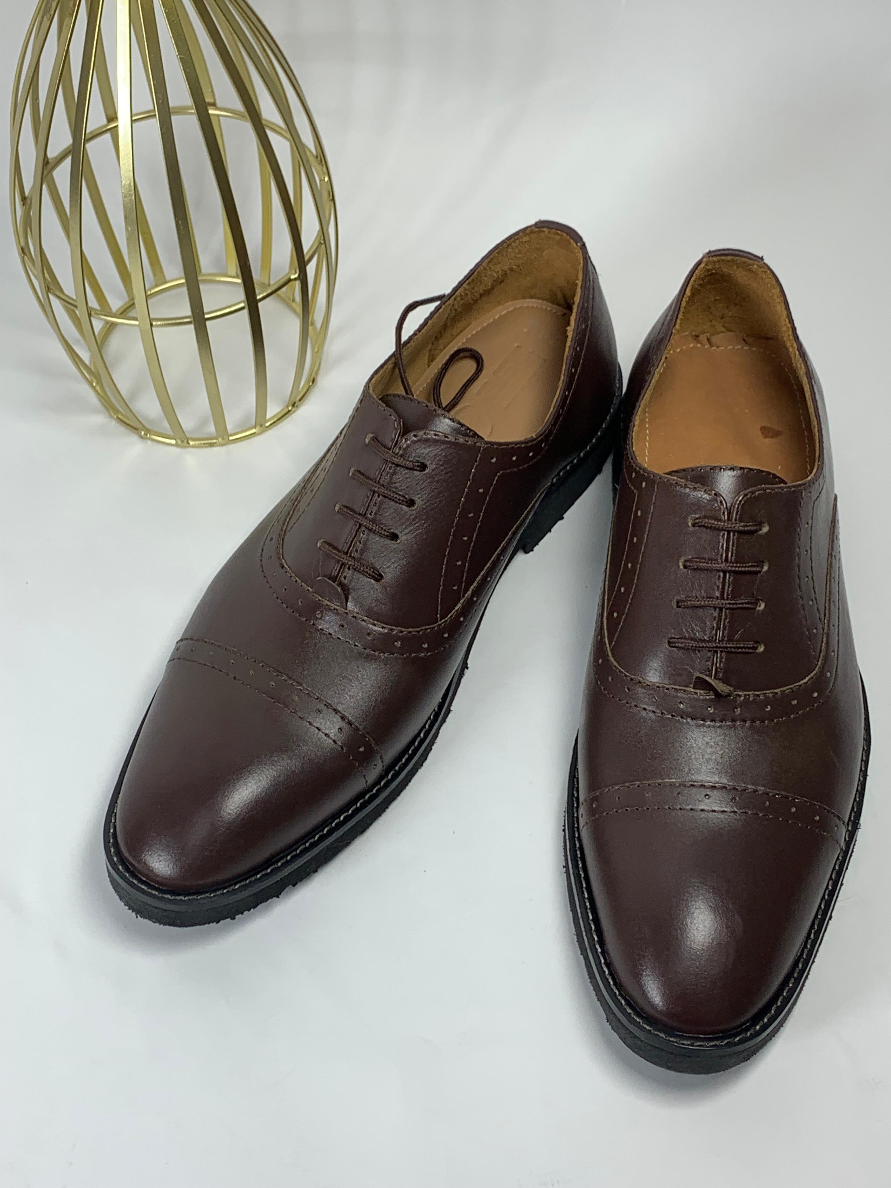 Leather Linning Dark Drown Shoe For Men