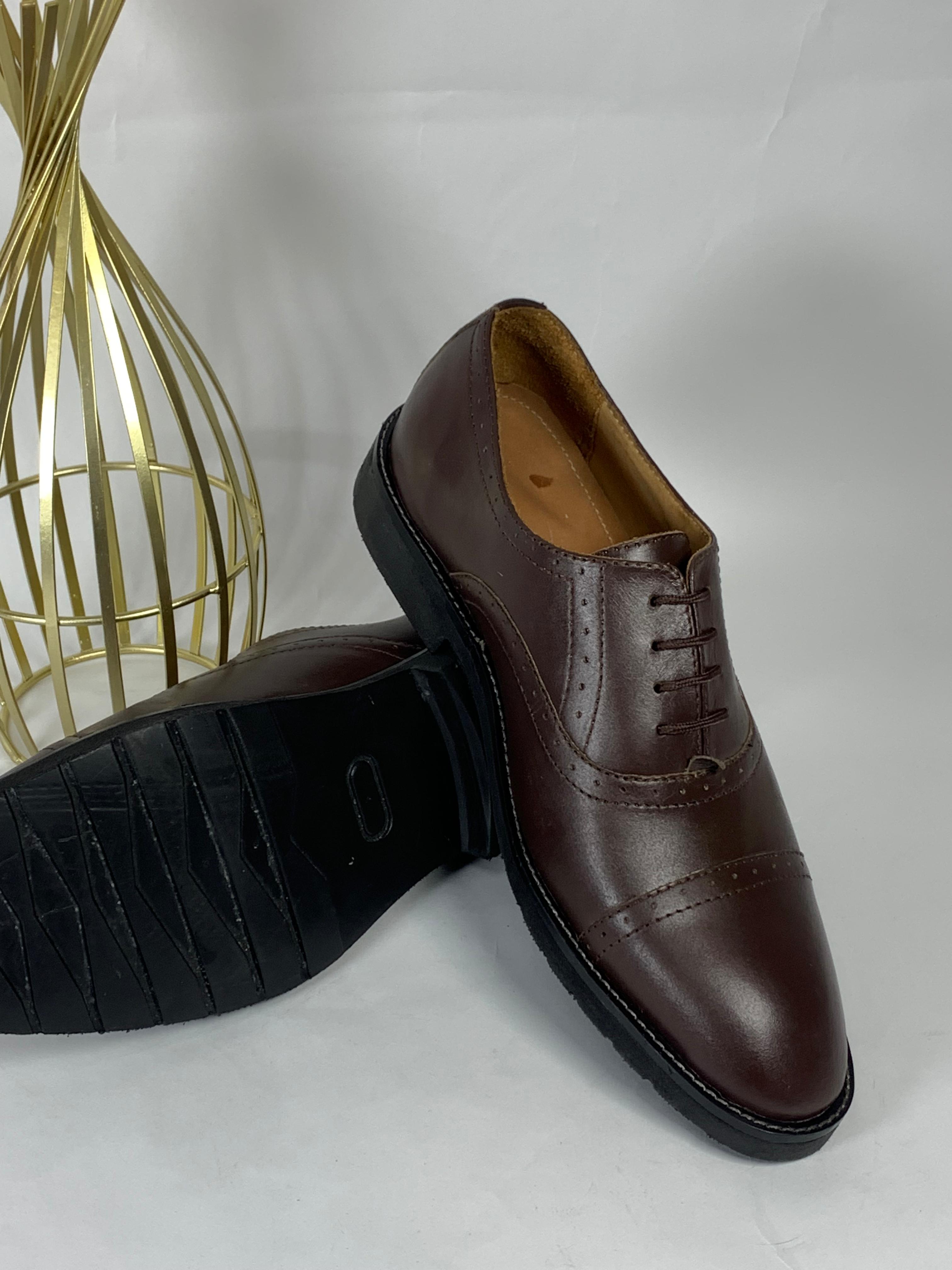 Leather Linning Dark Drown Shoe For Men
